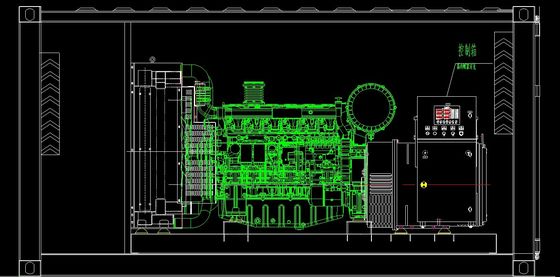 容器型 400kva Yuchai ディーゼル発電機セット 水冷却システムとポータブル