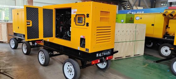 37.5KVA 移動式トレーラー 携帯型緊急用電源用 サイレントボックス ディーゼル発電機