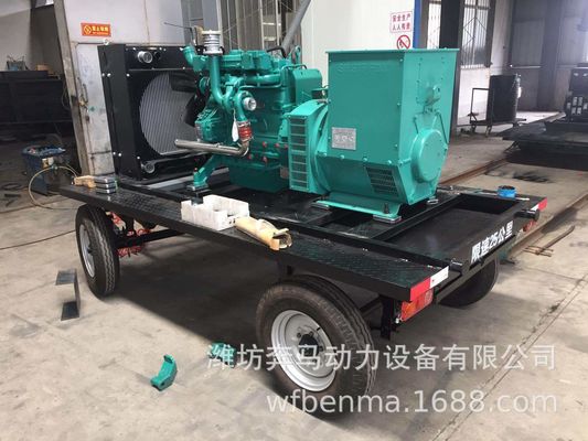 1500RPM 100KW ウェイチャイディーゼル発電機セット 水冷却システムと移動トレーラー