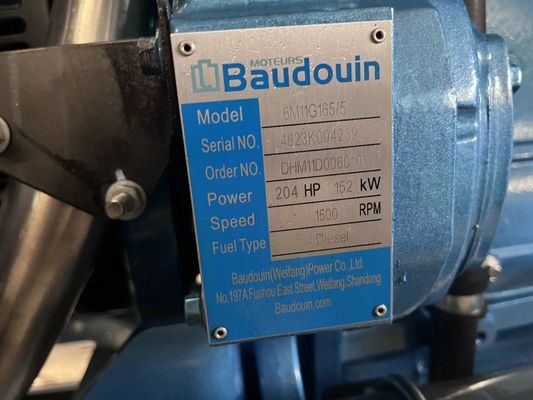 120KWのウェイチャイ・ボドゥアン・ディーゼル発電機 非常備蓄電源セット